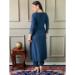 Picture of Chiffon Dark Slate Blue Readymade Salwar Kameez