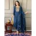 Picture of Chiffon Dark Slate Blue Readymade Salwar Kameez