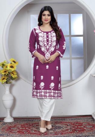 Picture of Admirable Rayon Brown Kurtis & Tunic