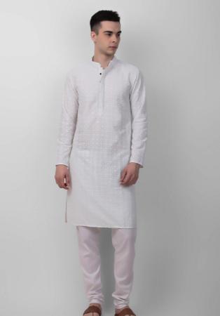 Picture of Grand Cotton White Kurtas