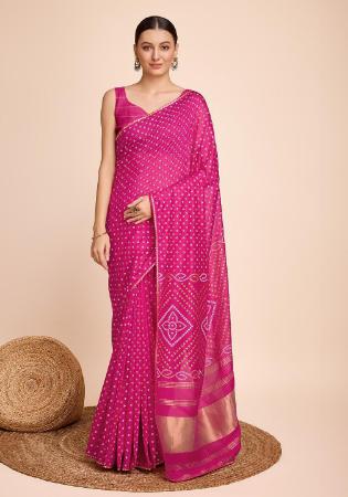 Picture of Sublime Cotton Medium Violet Red Saree