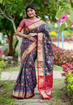 Picture of Graceful Silk Black Saree