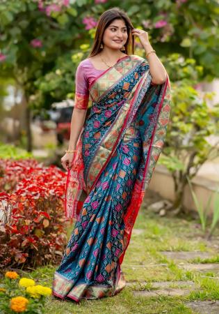 Picture of Magnificent Silk Midnight Blue Saree