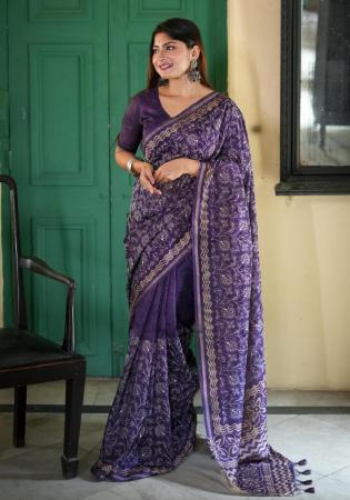 Picture of Statuesque Silk Dark Slate Blue Saree