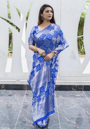 Picture of Taking Silk Medium Blue Saree