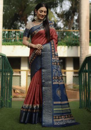 Picture of Ravishing Silk Dark Slate Blue Saree