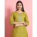 Picture of Cotton & Silk Dark Khaki Readymade Salwar Kameez