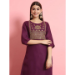 Picture of Cotton & Silk Dark Magenta Readymade Salwar Kameez