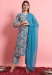 Picture of Cotton & Silk Medium Turquoise Readymade Salwar Kameez