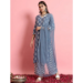 Picture of Cotton & Silk Light Slate Grey Readymade Salwar Kameez