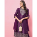 Picture of Cotton & Silk Purple Readymade Salwar Kameez