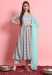 Picture of Georgette Light Steel Blue Readymade Salwar Kameez