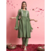 Picture of Georgette Dark Sea Green Readymade Salwar Kameez