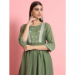 Picture of Georgette Dark Sea Green Readymade Salwar Kameez