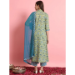 Picture of Georgette Dark Sea Green Readymade Salwar Kameez