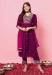 Picture of Georgette Dark Magenta Readymade Salwar Kameez