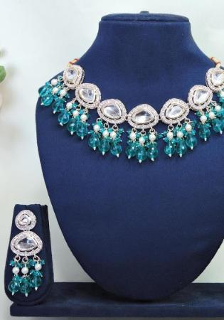 Picture of Alluring Steel Blue Necklace Set