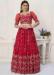 Picture of Georgette & Net Indian Red Readymade Lehenga Choli