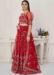 Picture of Georgette & Net Indian Red Readymade Lehenga Choli