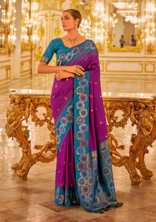 Picture of Magnificent Silk Dark Magenta Saree