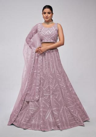 Picture of Graceful Net Plum Lehenga Choli