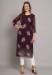 Picture of Alluring Georgette Dark Olive Green Kurtis & Tunic