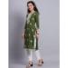 Picture of Well Formed Rayon Dark Olive Green Kurtis & Tunic