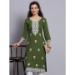 Picture of Well Formed Rayon Dark Olive Green Kurtis & Tunic