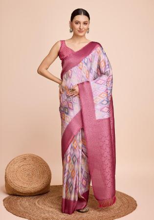 Picture of Shapely Silk Pale Violet Red Saree