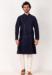 Picture of Charming Silk Navy Blue Kurtas