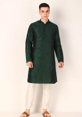 Picture of Charming Silk Sea Green Kurtas