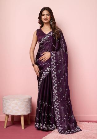 Picture of Stunning Silk Dark Olive Green Saree