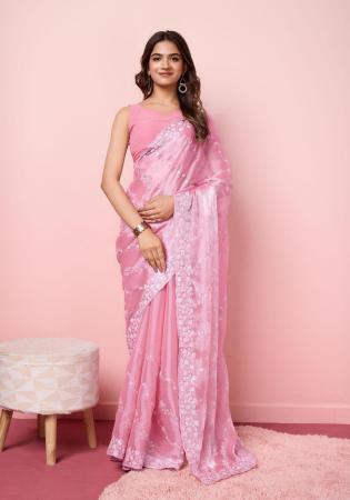 Picture of Classy Silk Light Coral Saree