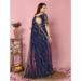 Picture of Lovely Silk Navy Blue Saree