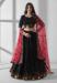 Picture of Stunning Georgette & Organza Black Lehenga Choli