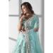 Picture of Georgette & Organza Light Steel Blue Lehenga Choli