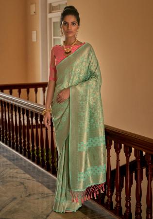 Picture of Enticing Chiffon Dark Sea Green Saree