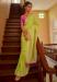 Picture of Elegant Chiffon Yellow Green Saree