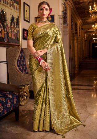 Picture of Statuesque Silk Sea Green Saree