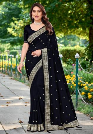 Picture of Charming Georgette Black Saree