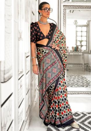 Picture of Taking Crepe & Satin Black Saree