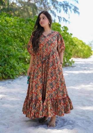 Picture of Pretty Rayon Indian Red Kurtis & Tunic