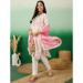 Picture of Resplendent Silk White Straight Cut Salwar Kameez