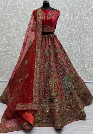 Picture of Nice Georgette Maroon Lehenga Choli