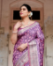 Picture of Beautiful Silk Dark Orchid Saree