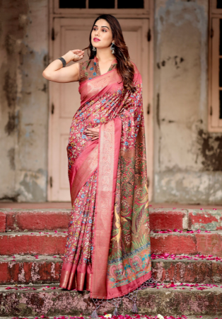 Picture of Charming Silk Rosy Brown Saree