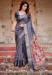 Picture of Wonderful Silk Slate Grey Saree