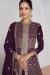 Picture of Delightful Georgette Purple Straight Cut Salwar Kameez