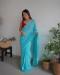 Picture of Sublime Georgette Medium Turquoise Saree