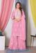 Picture of Georgette Light Coral Straight Cut Salwar Kameez